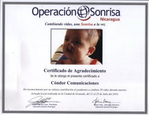 Agradecimiento Operación Sonrisa